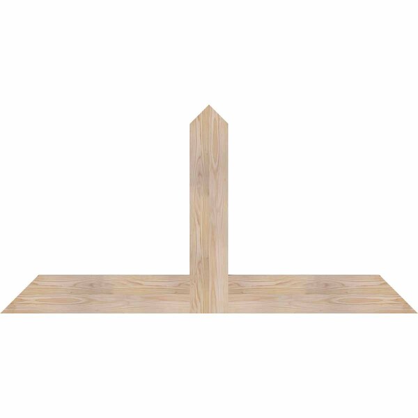 Ekena Millwork Portland Smooth Timber Gable Bracket, Douglas Fir, 60"W x 30"H x 1 1/2"D x 5 1/2"F, 12/12 Pitch GBW060X30X0206POR00SDF - main